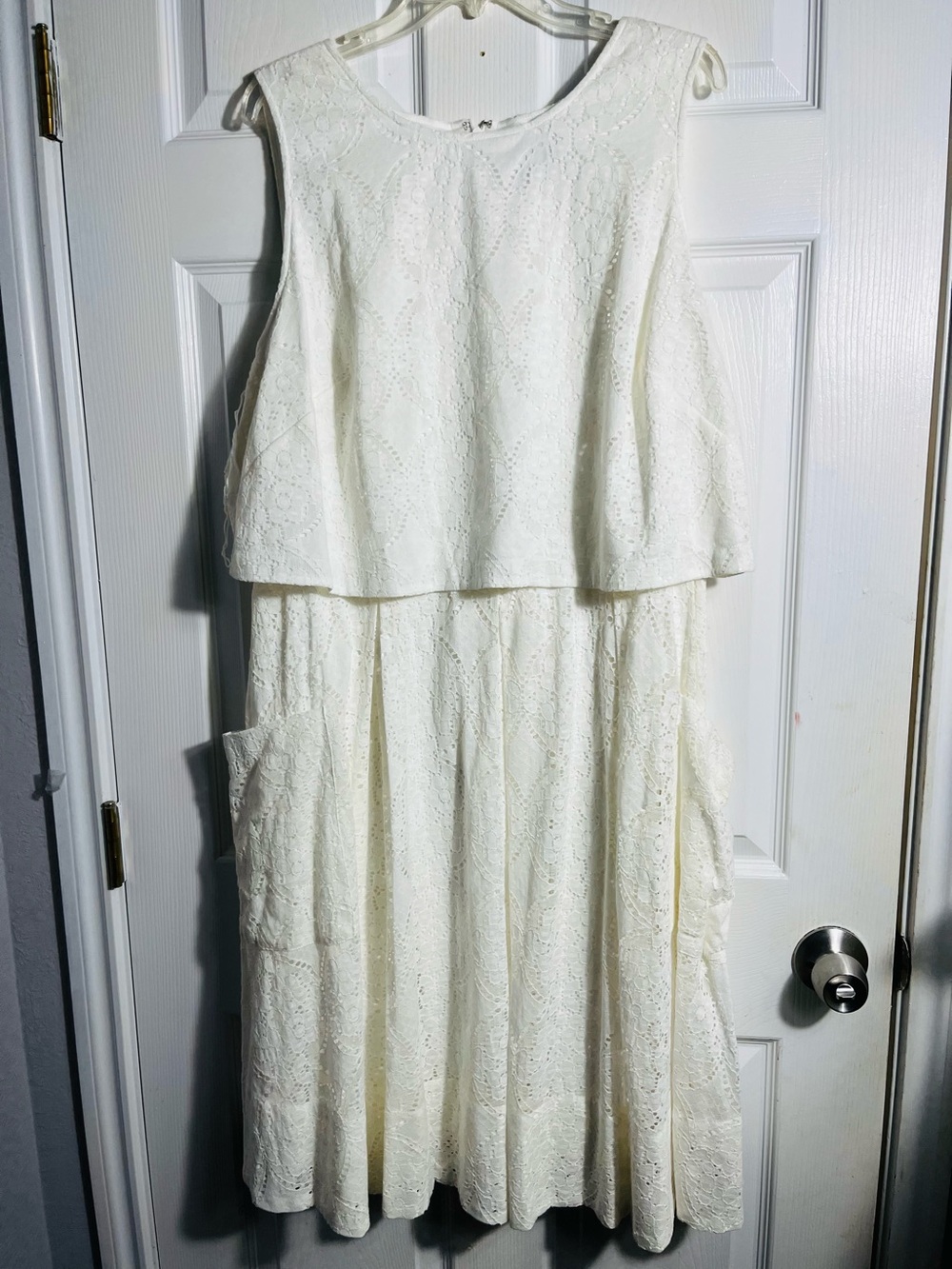 Adrianna Papell Cream Maxi Dress 18W